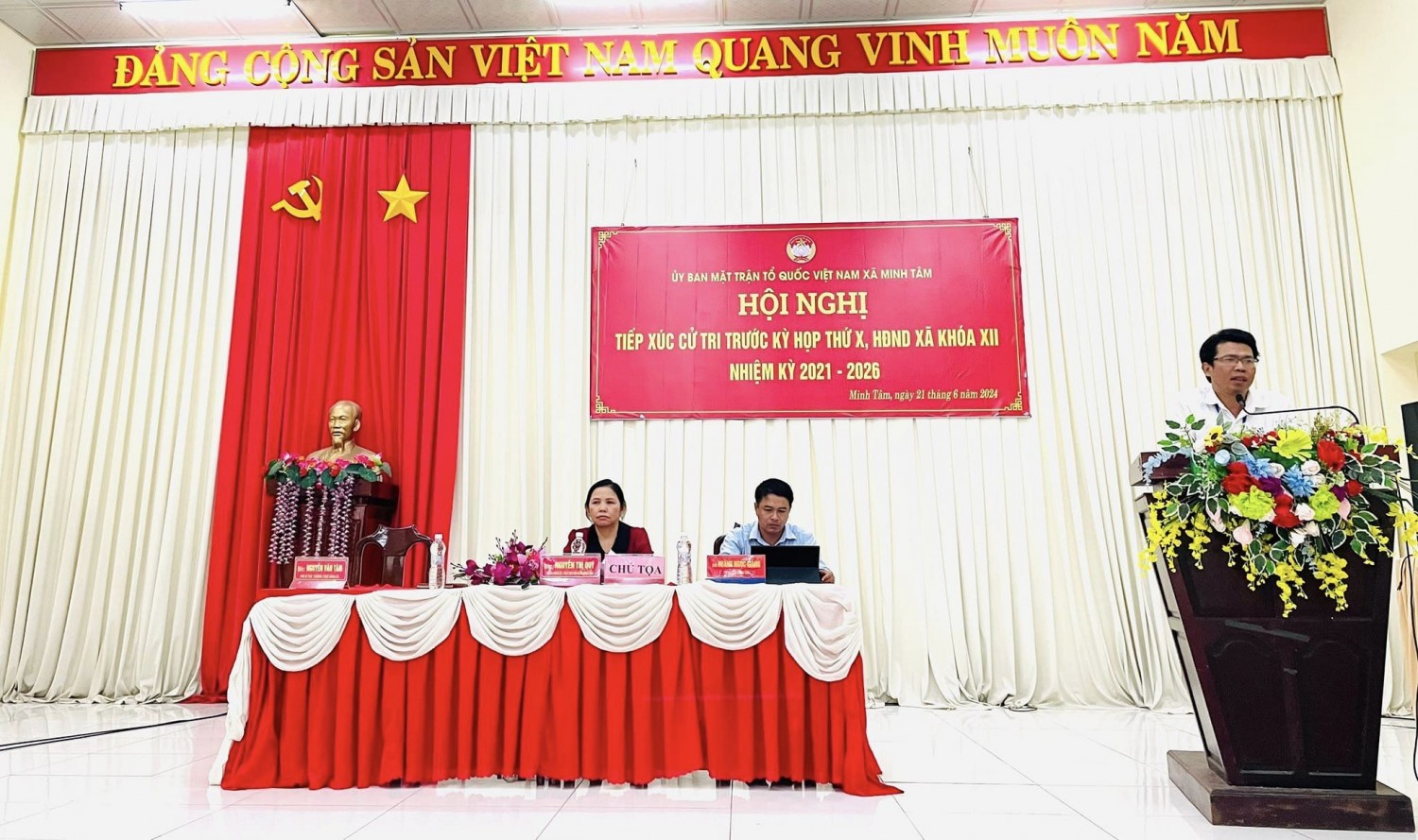 ĐẠI BIỂU HĐND XÃ MINH TÂM TIẾP XÚC CỬ TRI TRƯỚC KỲ HỌP THỨ X, KHOÁ XII, NHIỆM KỲ 2021-2026.