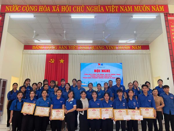 ĐOÀN XÃ MINH TÂM TỔ CHỨC HỘI NGHỊ TỔNG KẾT CÔNG TÁC ĐOÀN, HỘI VÀ PHONG TRÀO THANH THIẾU NHI NĂM 2024