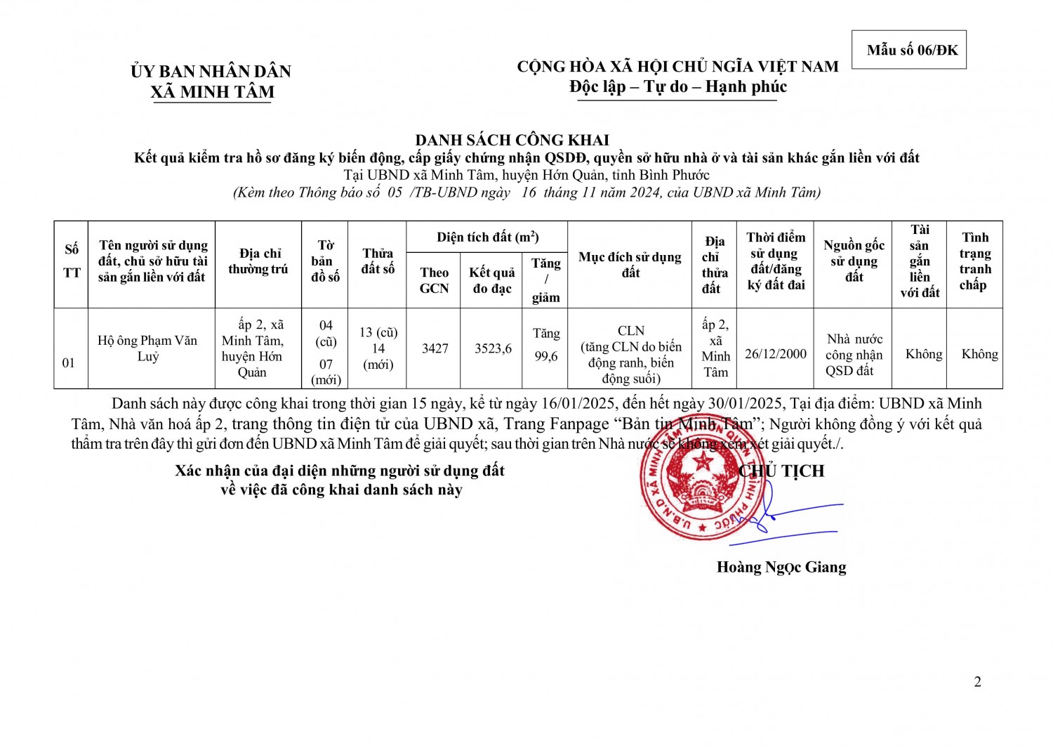 05 niem yet cong khai hs dang ky dat dai h├¼nh ß║únh 1